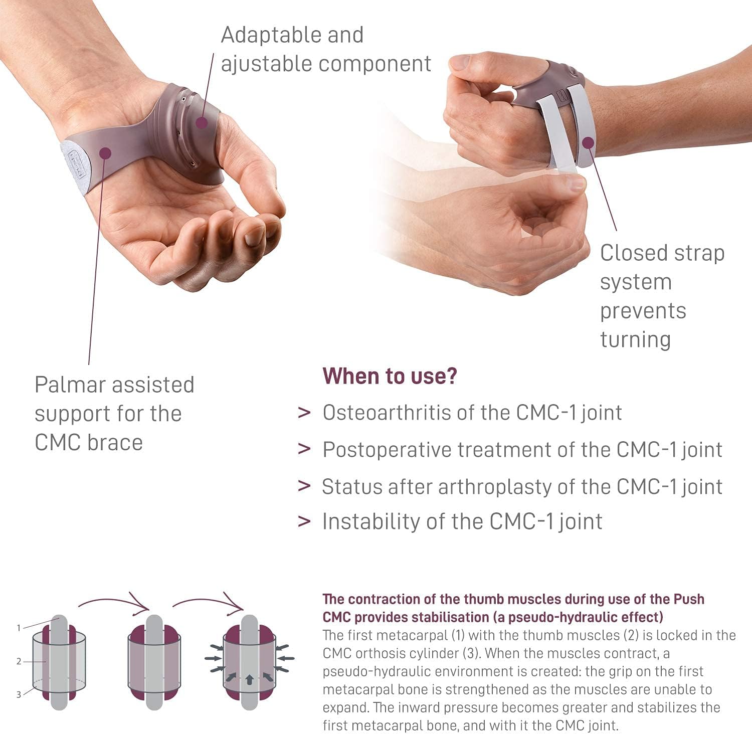 push ortho cmc thumb brace size 2 19.5 22.5cm (left hand) push ortho cmc thumb brace size 2 19.5 22.5cm (left hand)