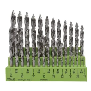 gen2 hyper step high speed steel drill bit set, 29 piece