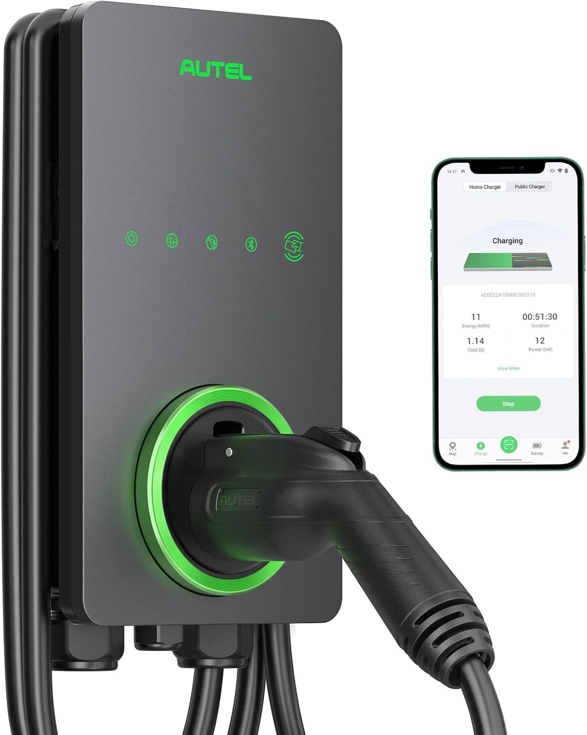 autel level 2 ev charger 50 amp home smart ai electric vehicle (ev) charger autel level 2 ev charger 50 amp home smart ai electric vehicle (ev) charger